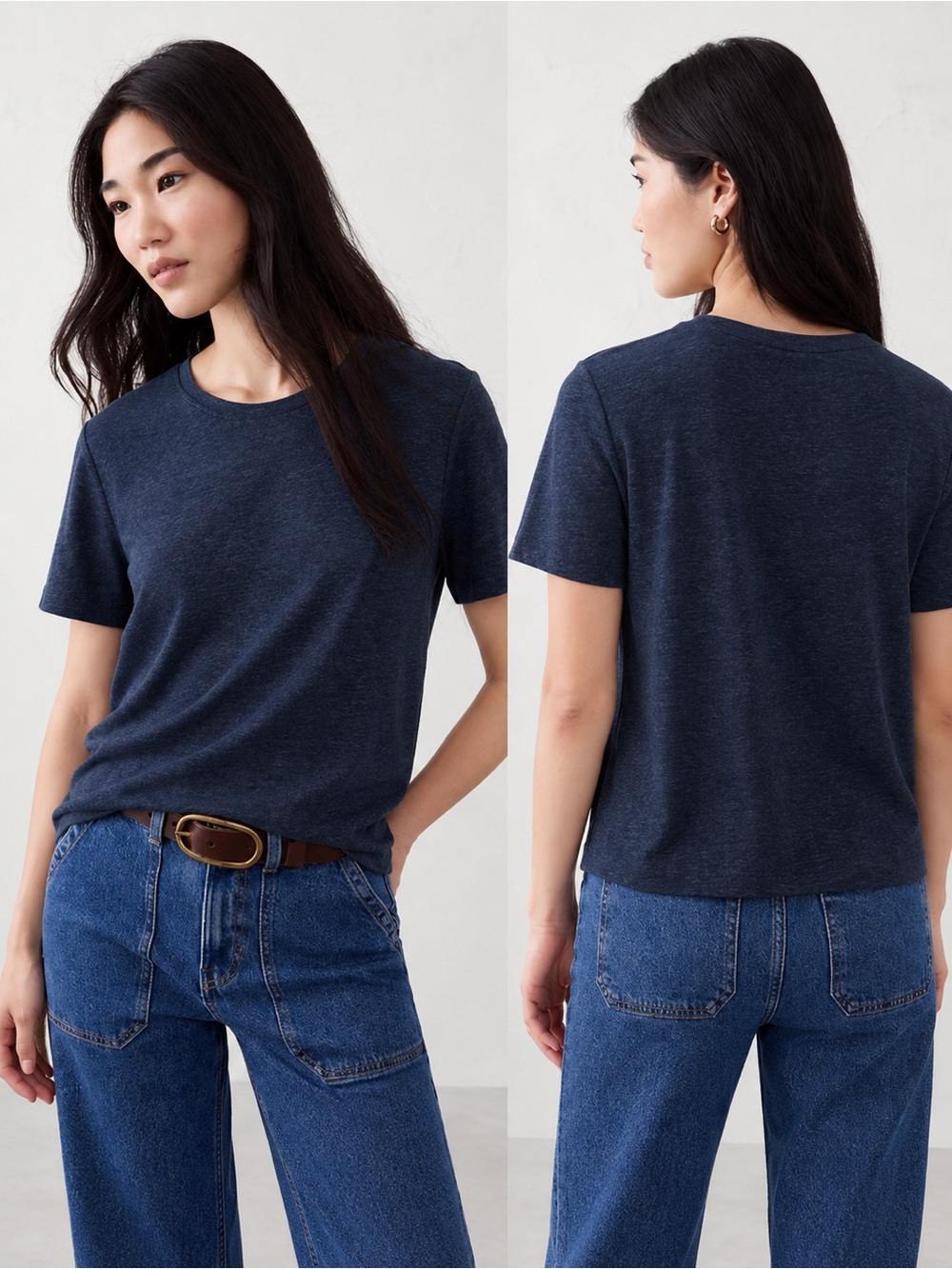 Banana Republic LINEN-BLEND T-SHIRT size XS